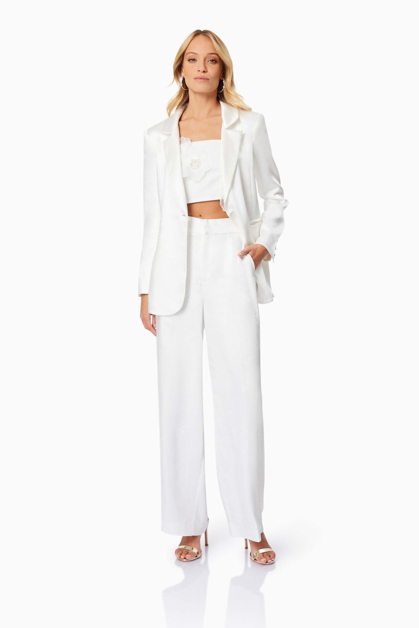 Abigail Ivory Set - Pants and Jacket - SODA Fashion Haus