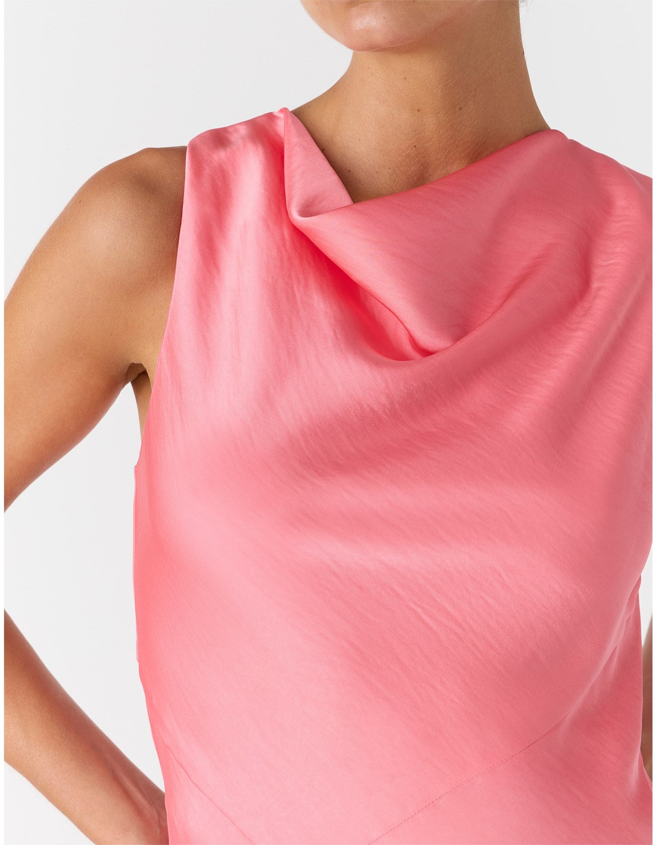 Abrosie Flamingo Pink Dress - SODA Fashion Haus