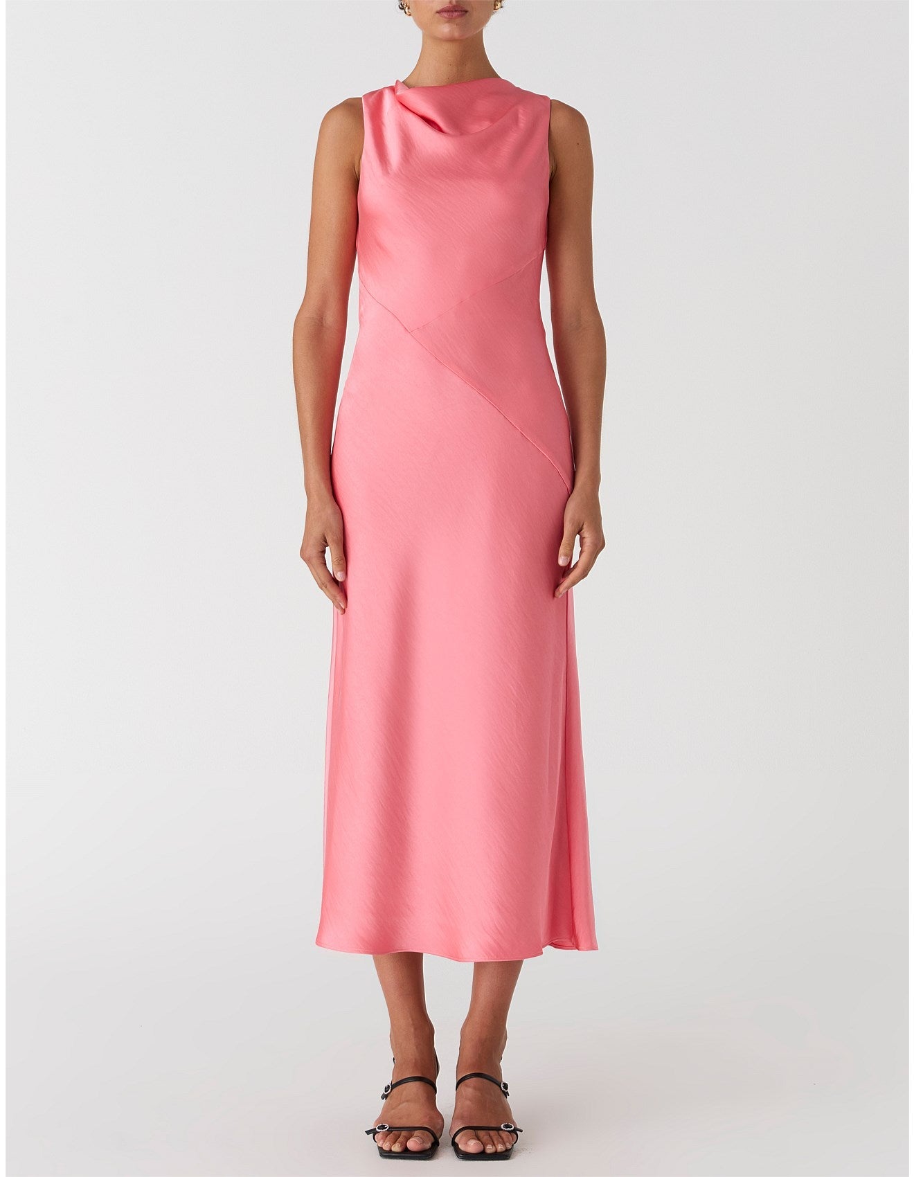 Abrosie Flamingo Pink Dress - SODA Fashion Haus