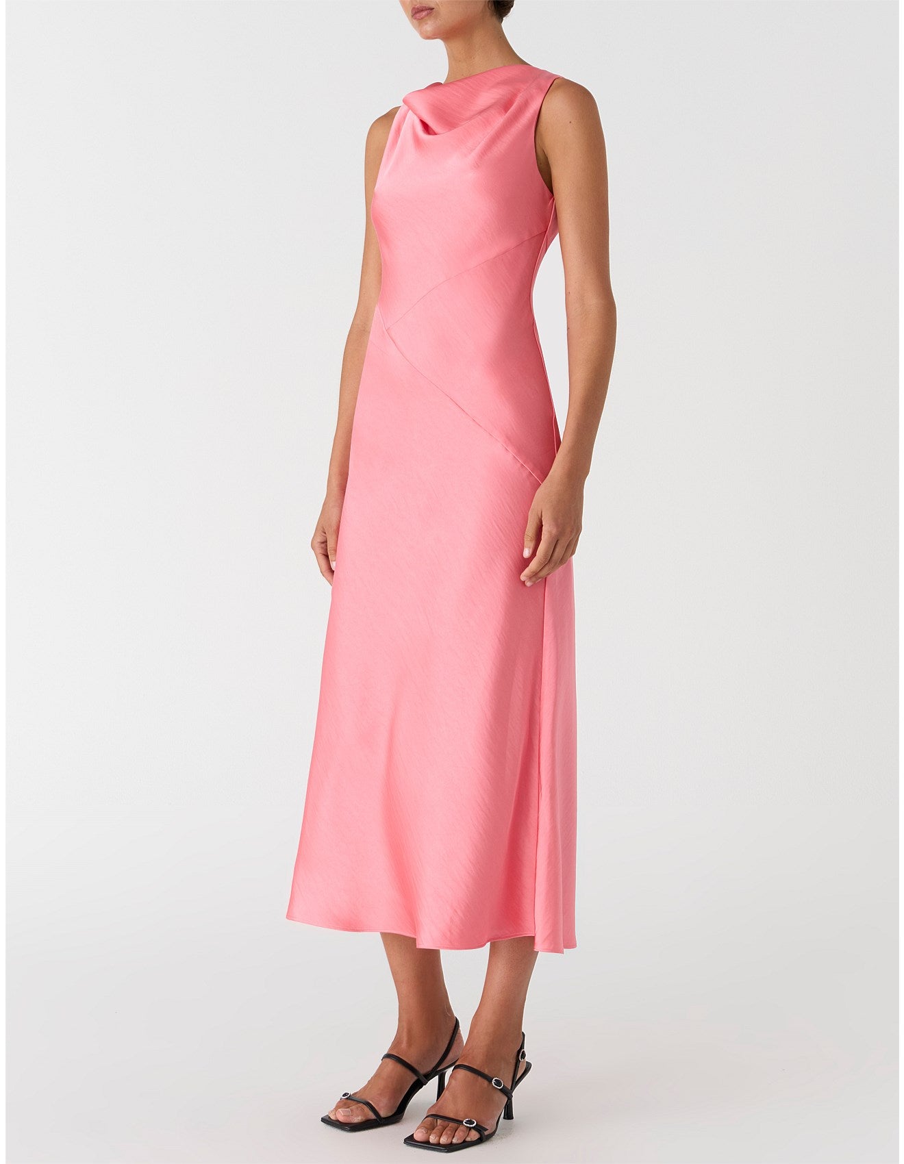 Abrosie Flamingo Pink Dress - SODA Fashion Haus