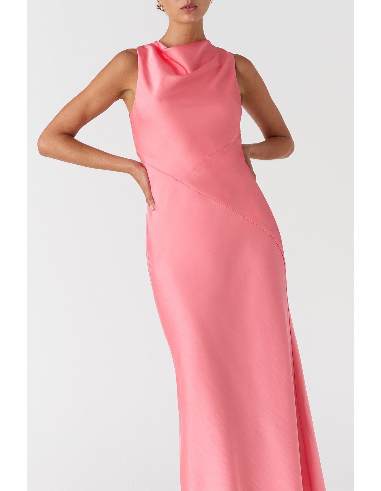 Abrosie Flamingo Pink Dress - SODA Fashion Haus