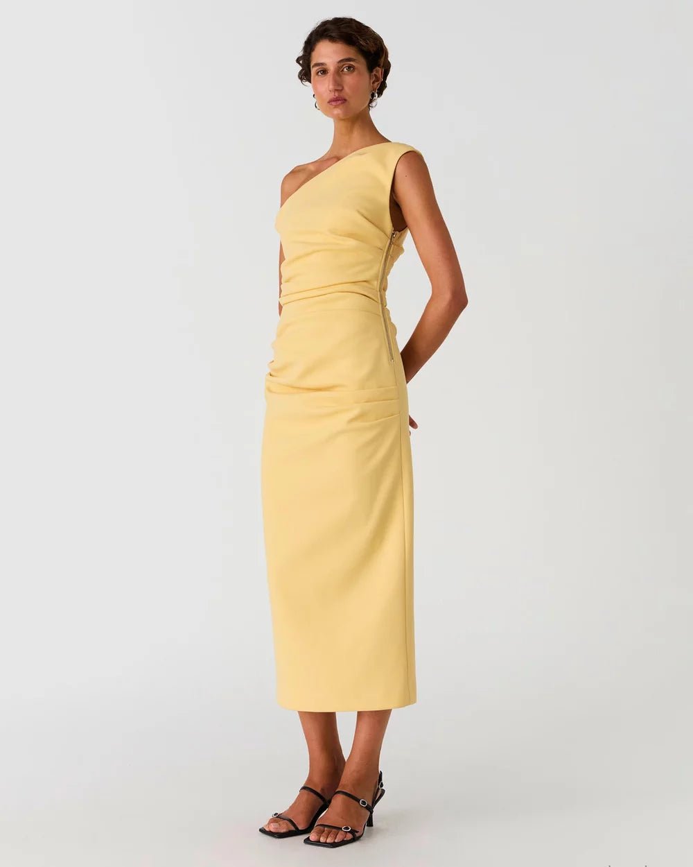 Alaska Crepe Bonded Midi Dress - SODA Fashion Haus
