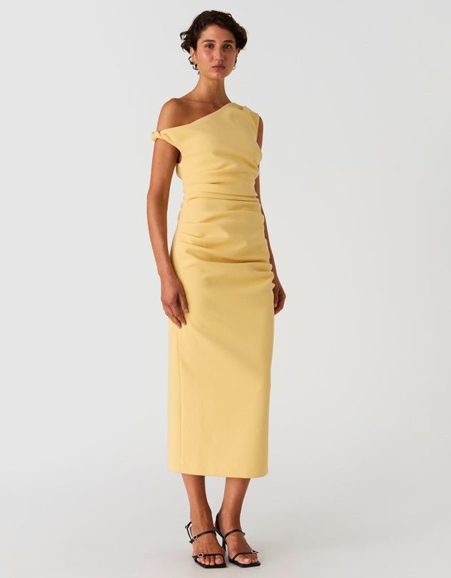 Alaska Crepe Bonded Midi Dress - SODA Fashion Haus