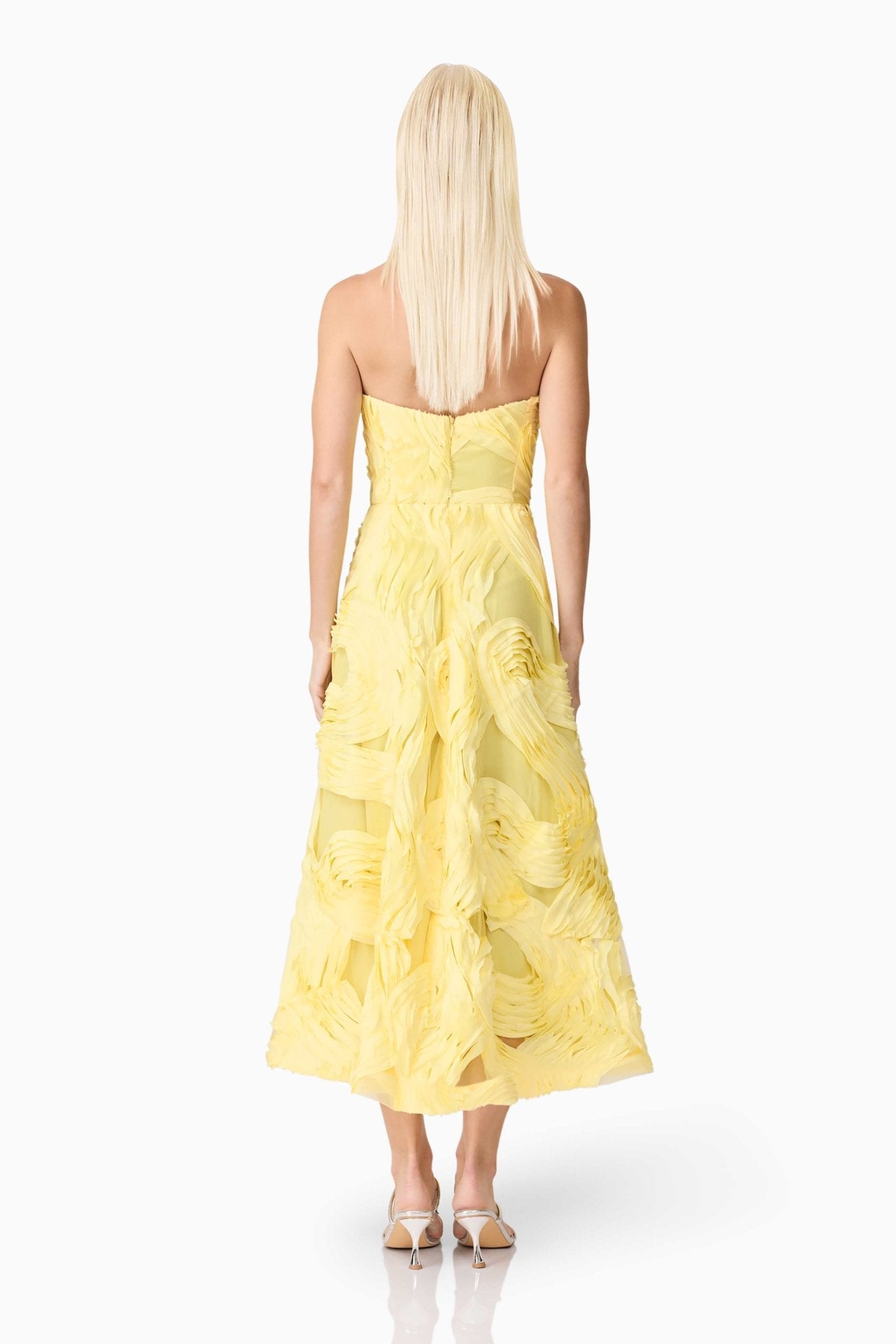 Asher Midi Dress - Yellow - SODA Fashion Haus