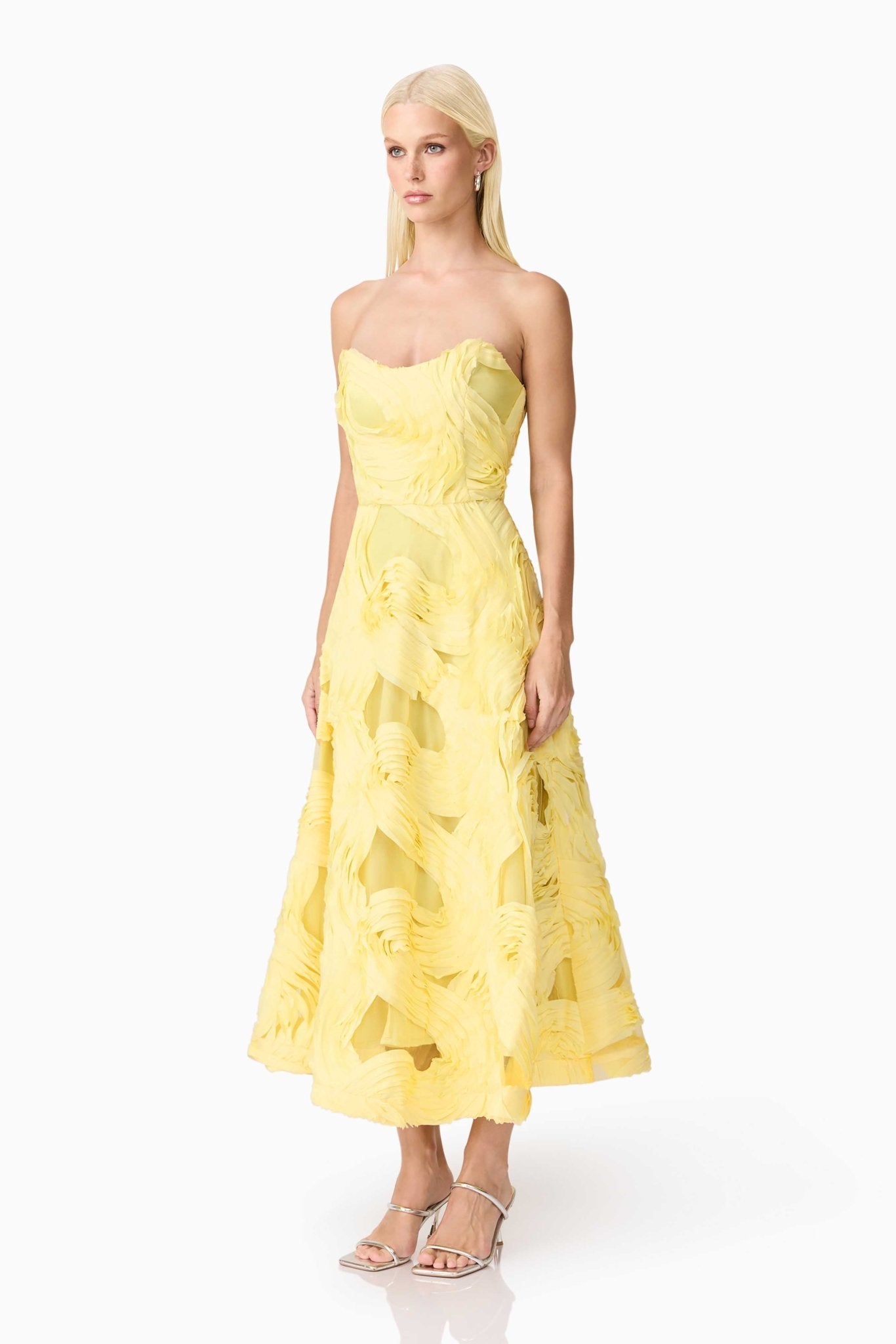Asher Midi Dress - Yellow - SODA Fashion Haus