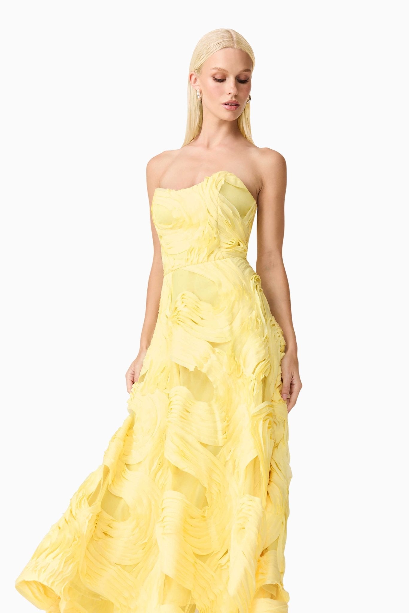 Asher Midi Dress - Yellow - SODA Fashion Haus