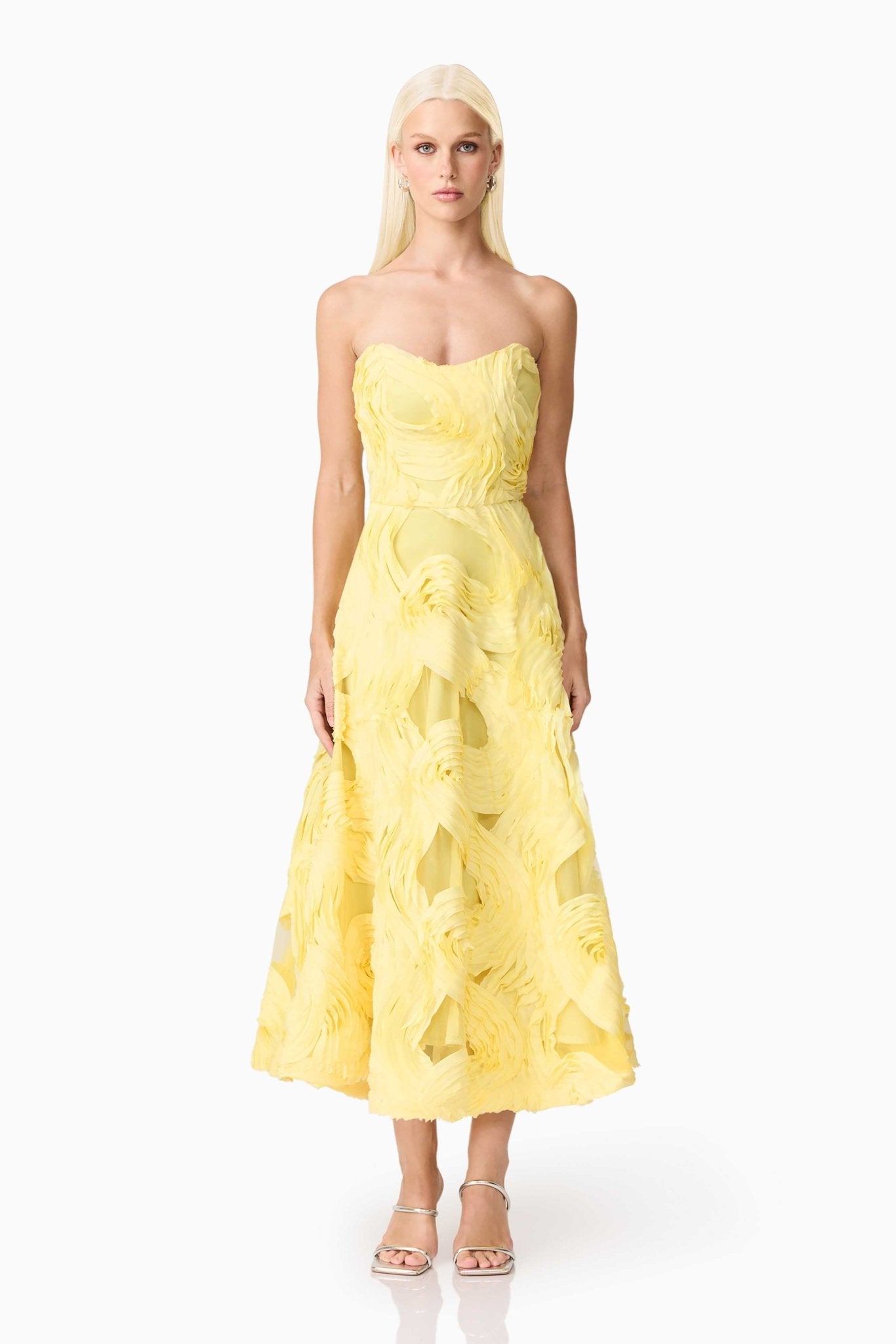 Asher Midi Dress - Yellow - SODA Fashion Haus