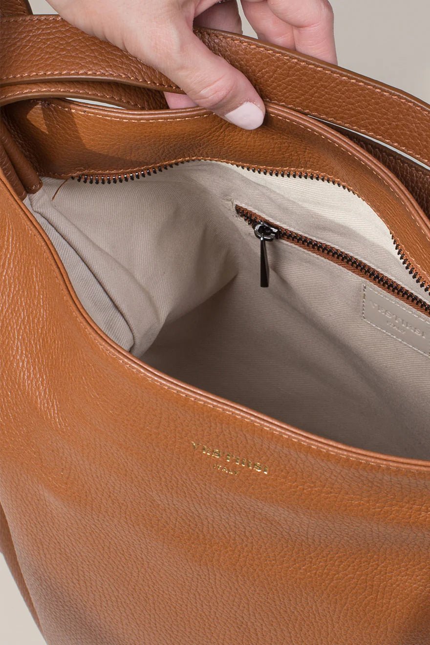 Bella 2 - in - 1 Leather Bag - Tan - SODA Fashion Haus