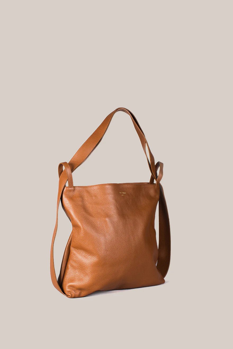 Bella 2 - in - 1 Leather Bag - Tan - SODA Fashion Haus