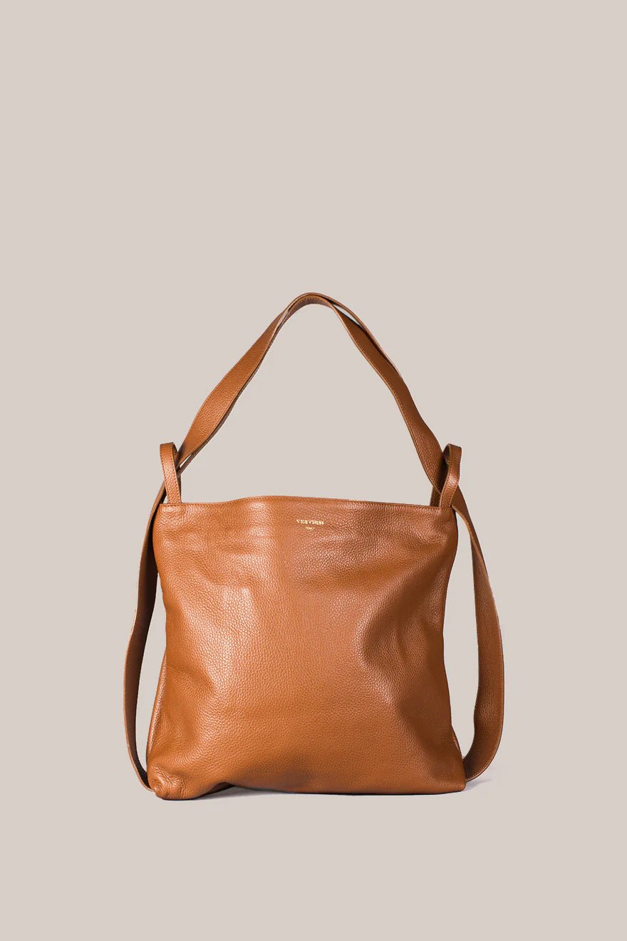 Bella 2 - in - 1 Leather Bag - Tan - SODA Fashion Haus