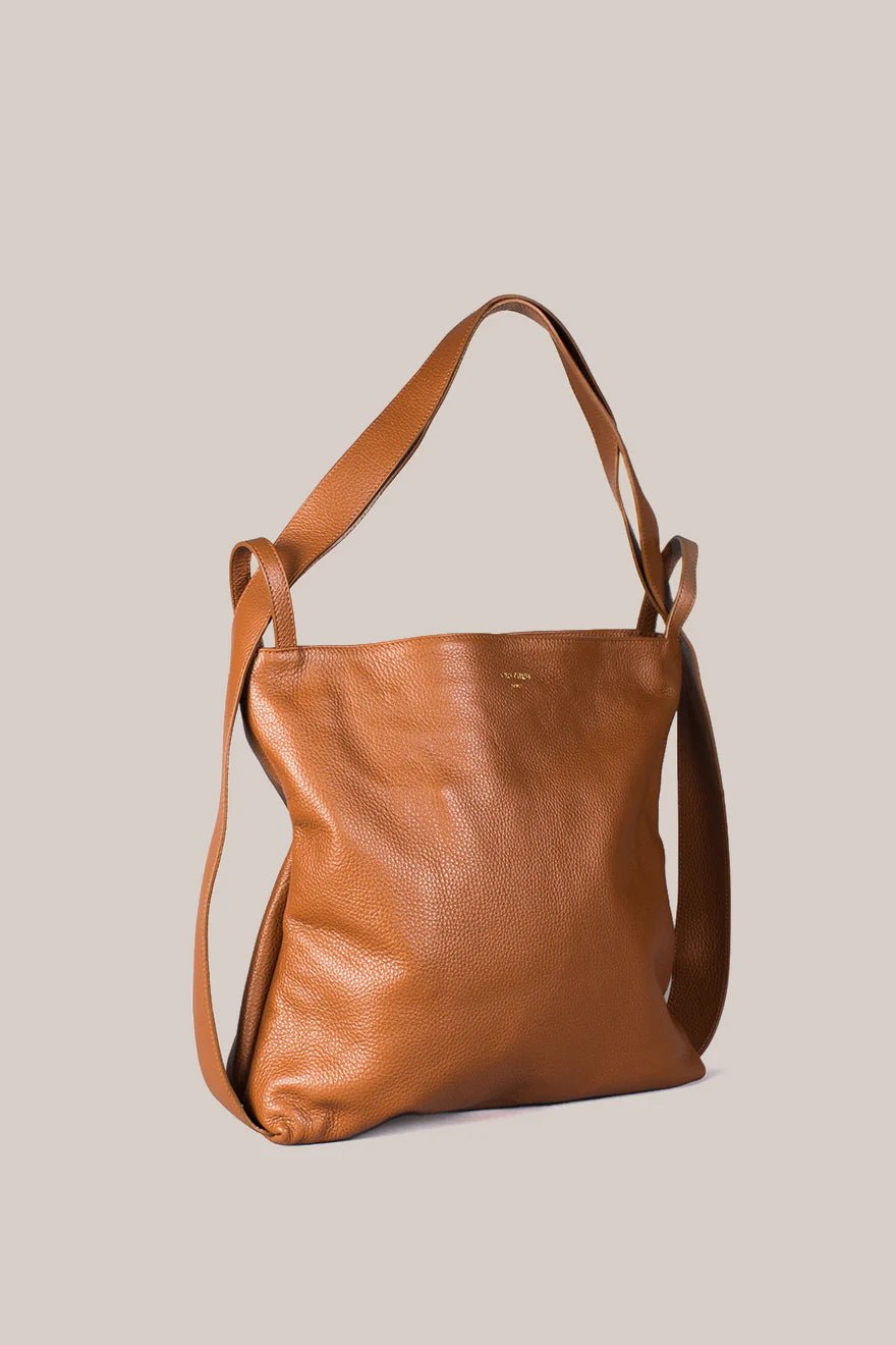 Bella XL 2 - in - 1 Leather Bag - Tan - SODA Fashion Haus