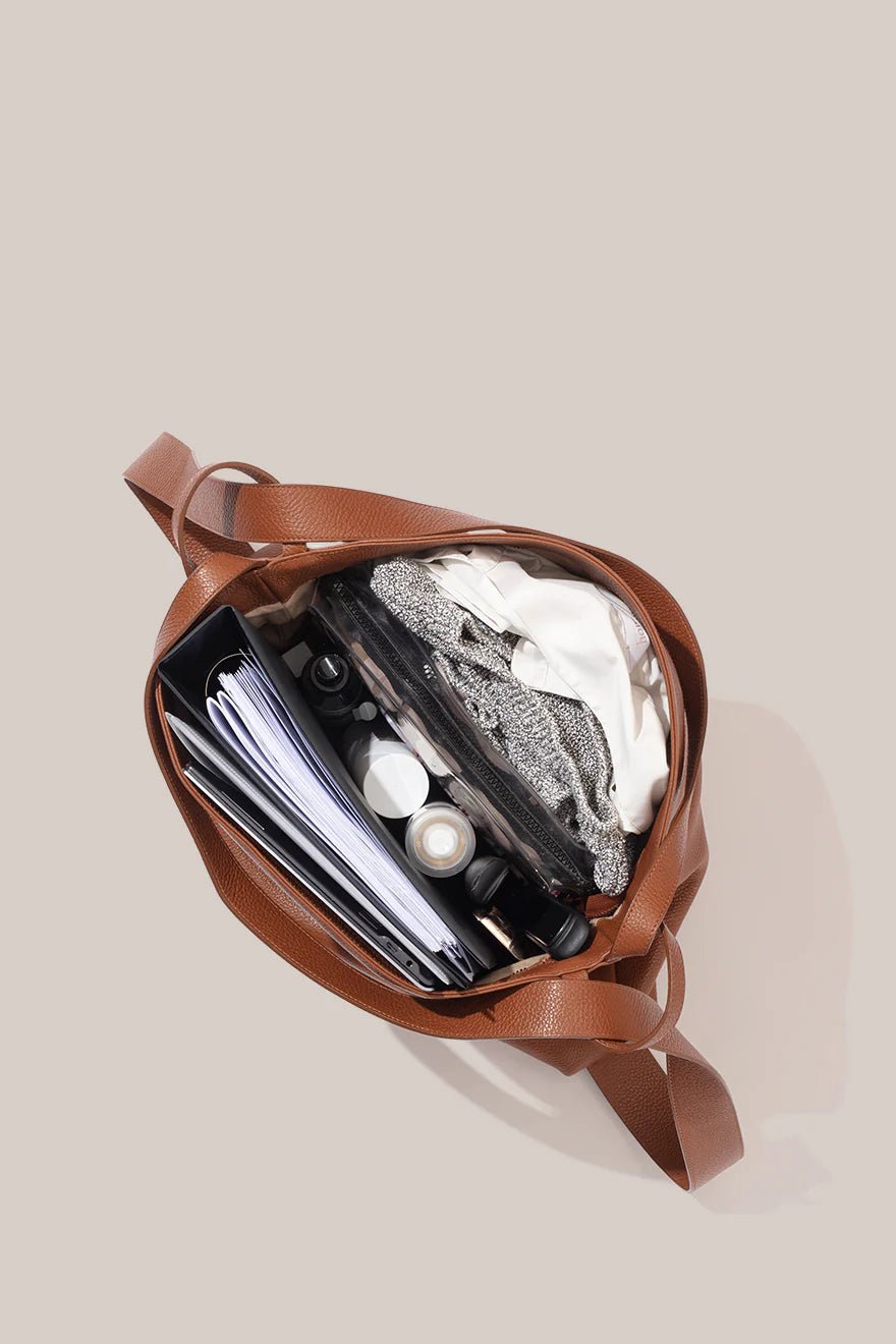 Bella XL 2 - in - 1 Leather Bag - Tan - SODA Fashion Haus