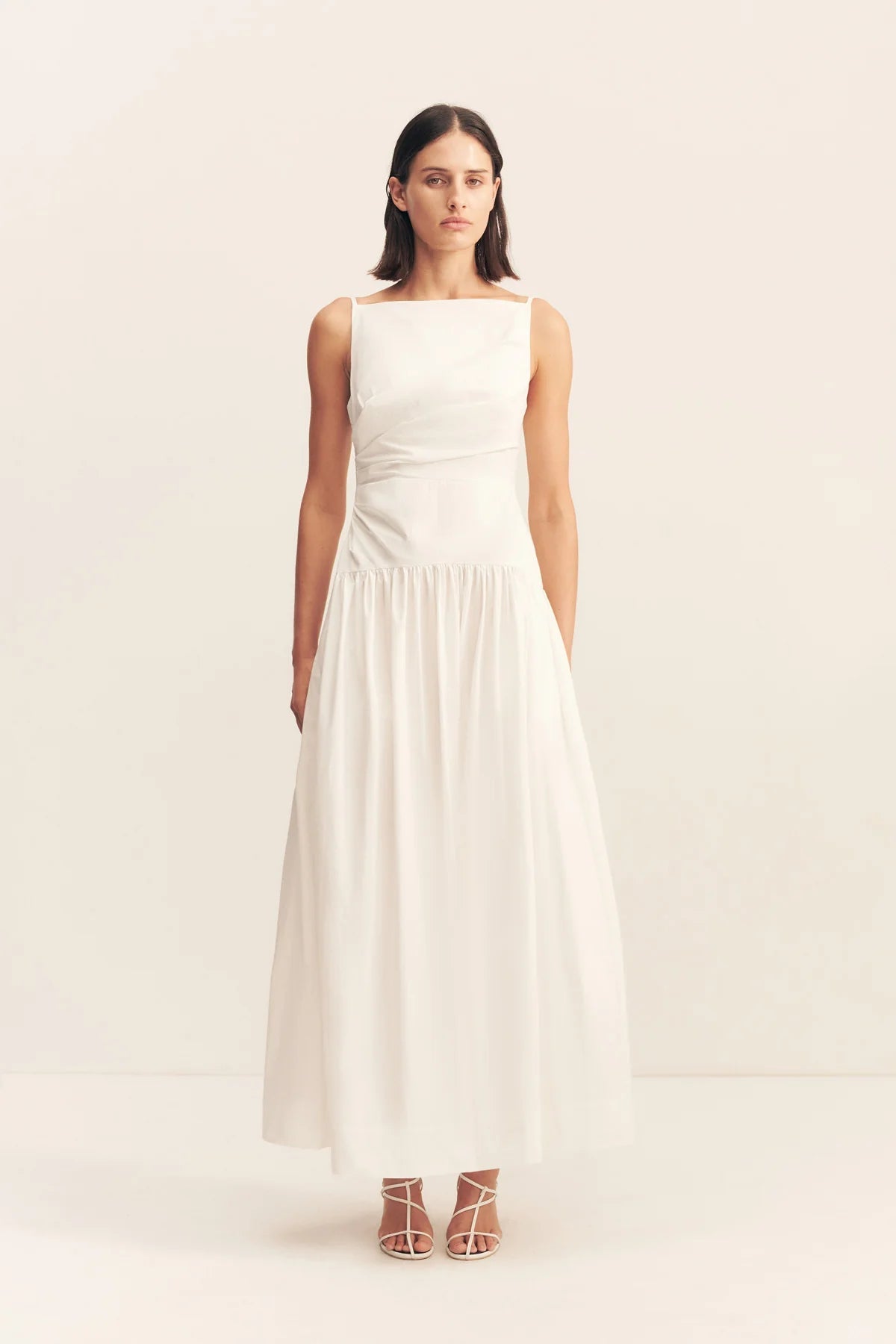 Campbell Square Neck Maxi Dress in Ivory by Shona Joy - Australian designer Dress | SODA Fashion Haus