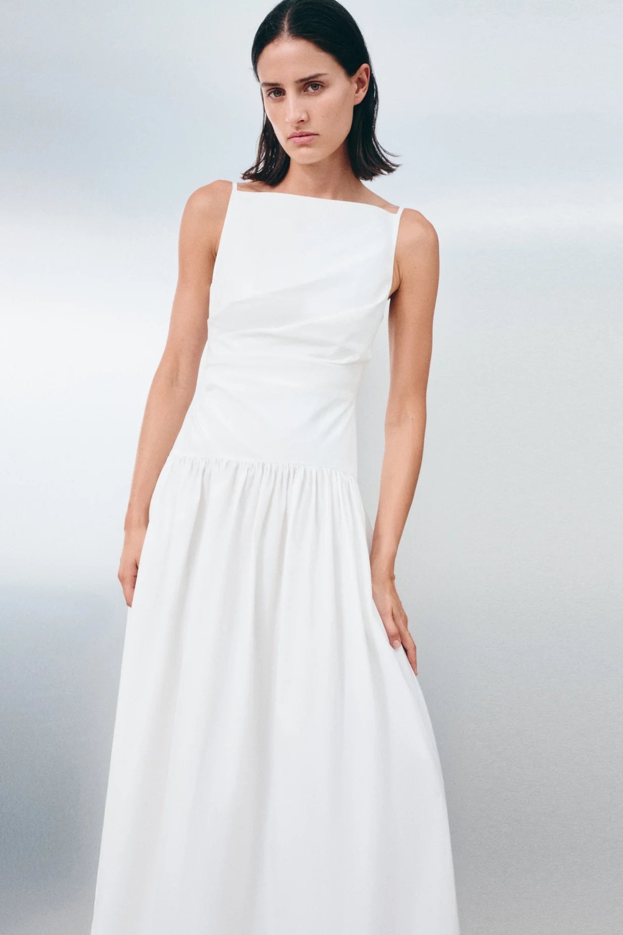 Campbell Square Neck Maxi Dress in Ivory by Shona Joy - Australian designer Dress | SODA Fashion Haus