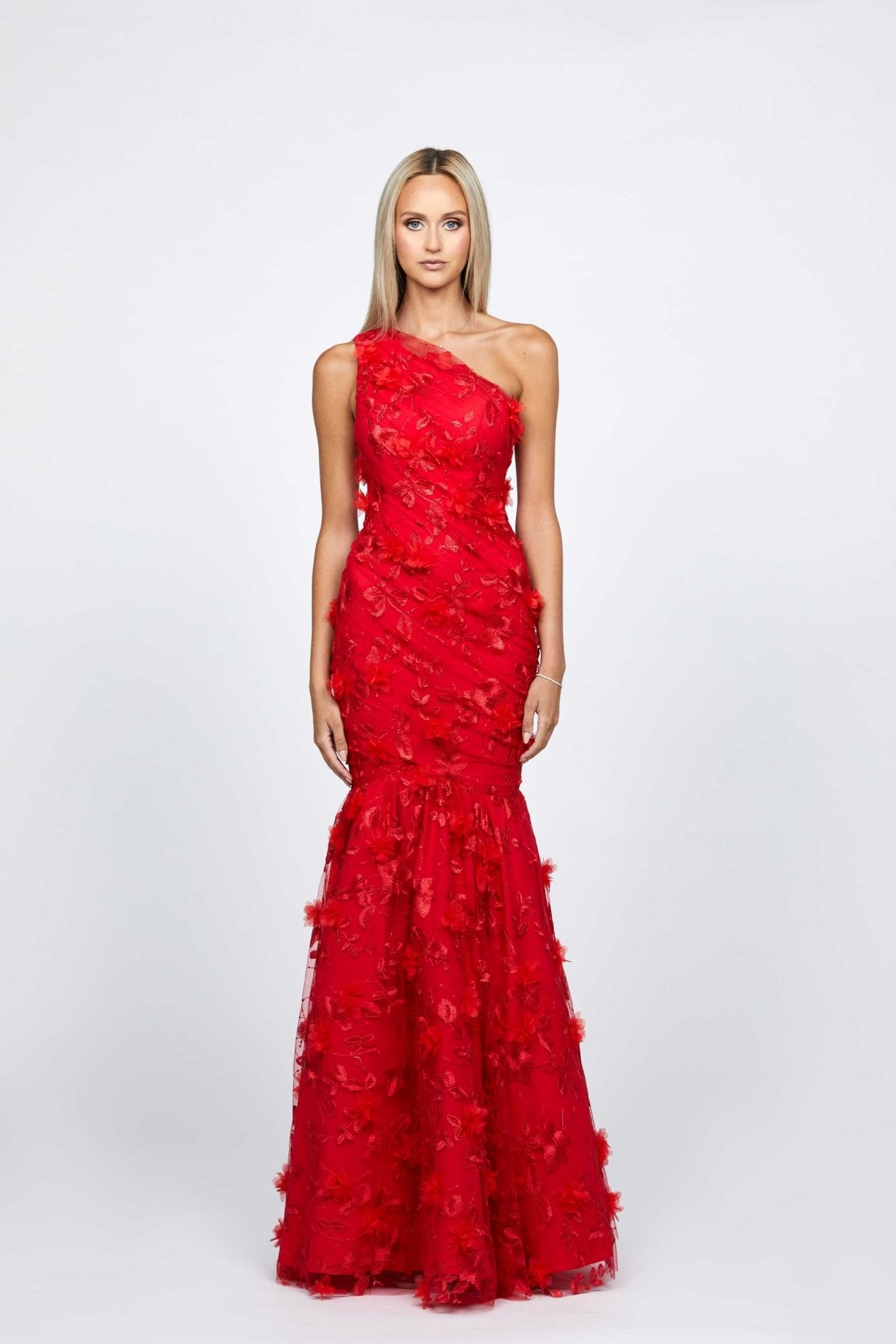 Dew One Shoulder Fishtail Gown - SODA Fashion Haus