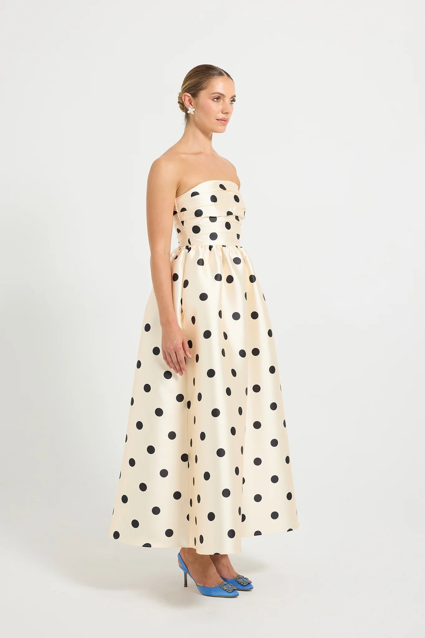 Dottie Strapless Midi Dress - SODA Fashion Haus