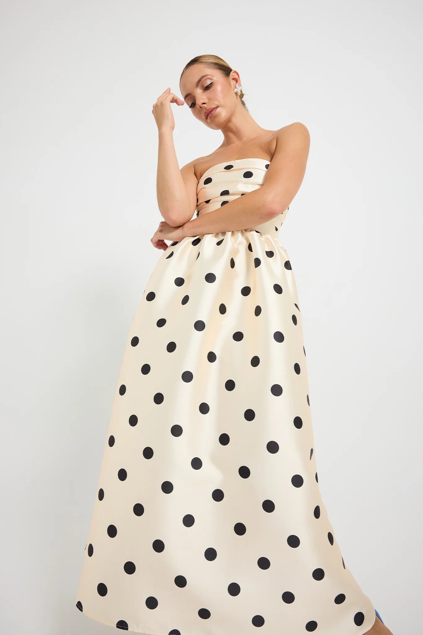 Dottie Strapless Midi Dress - SODA Fashion Haus
