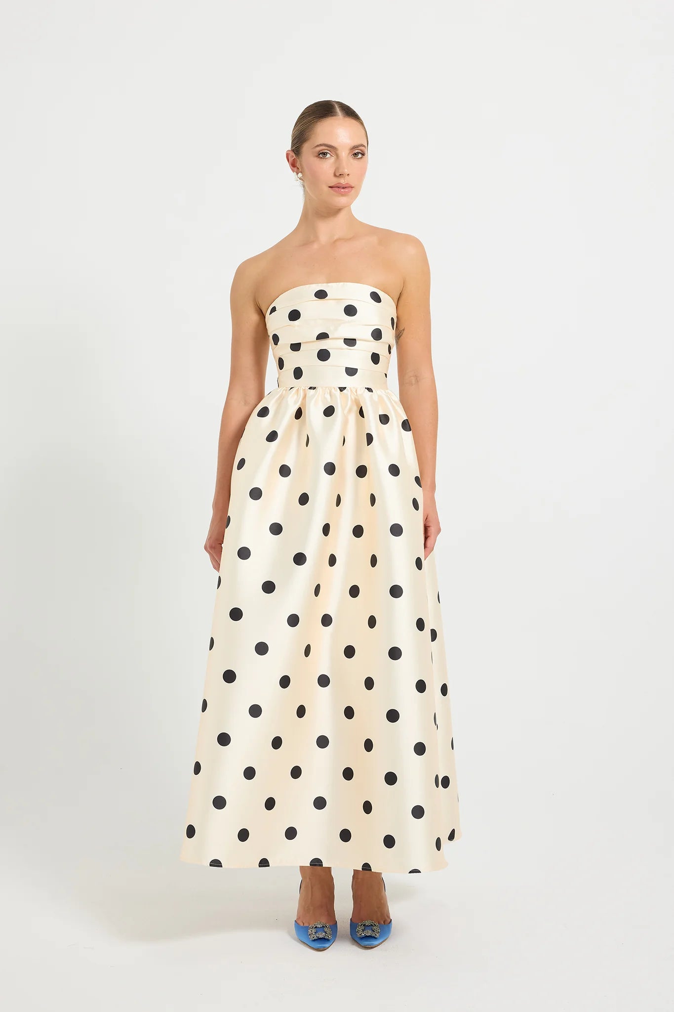 Dottie Strapless Midi Dress - SODA Fashion Haus