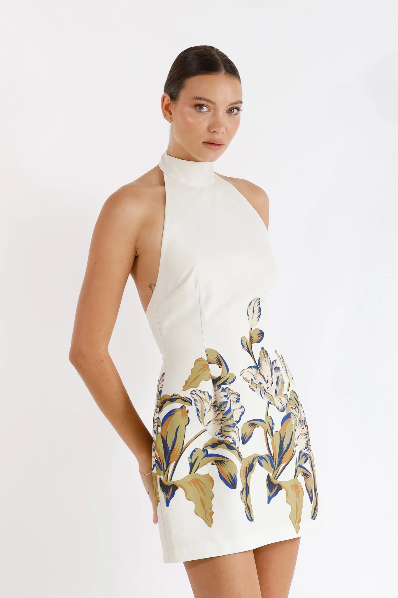 Flourish Halter Dress - SODA Fashion Haus