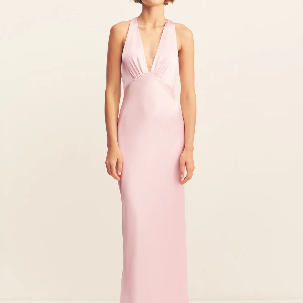 sachin and babi light blue dress Dark Pink Anaya with Love Frill Halter Neck Maxi Dress main image 0