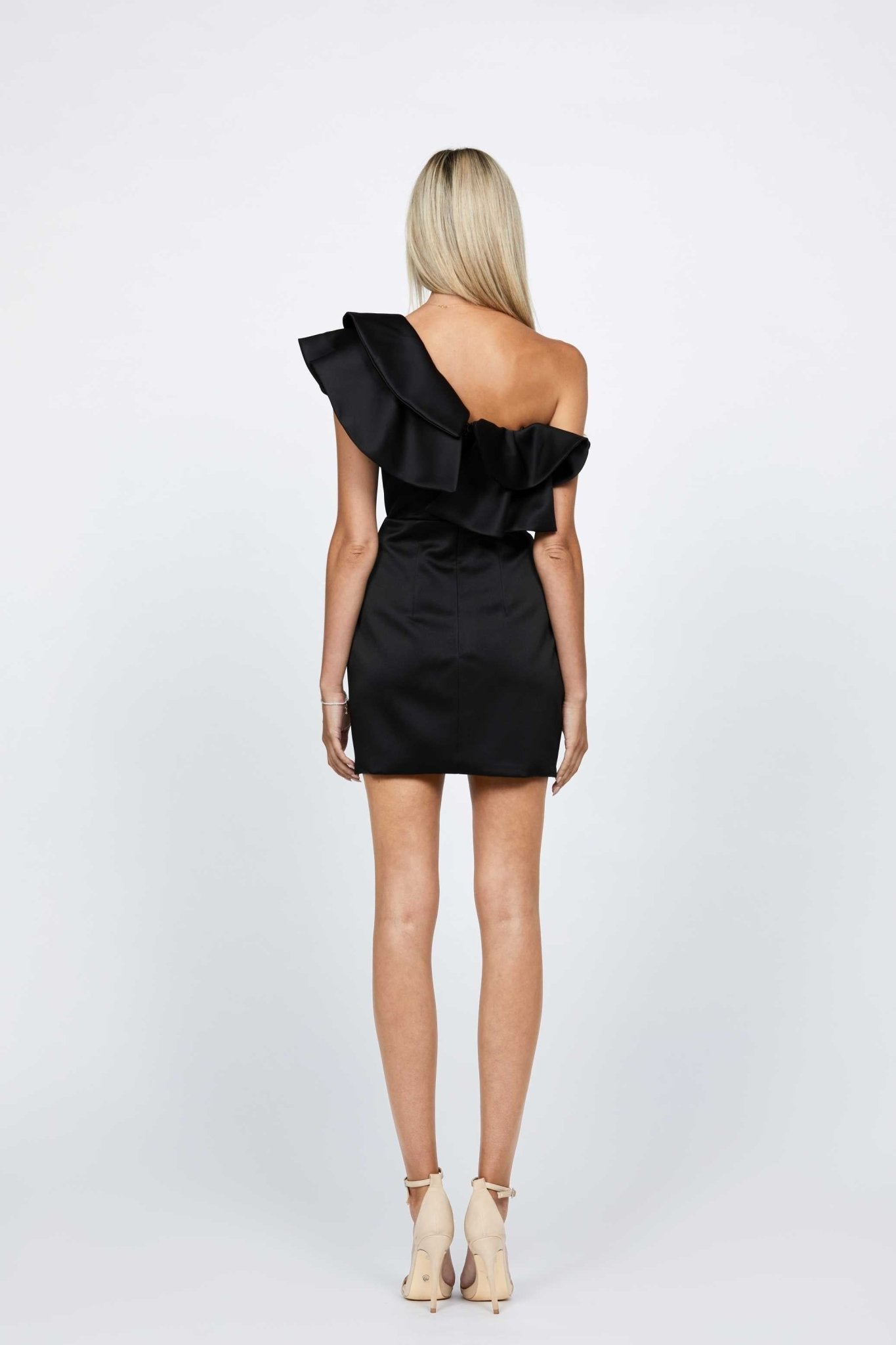 Marciela One Shoulder Ruffle Mini - SODA Fashion Haus