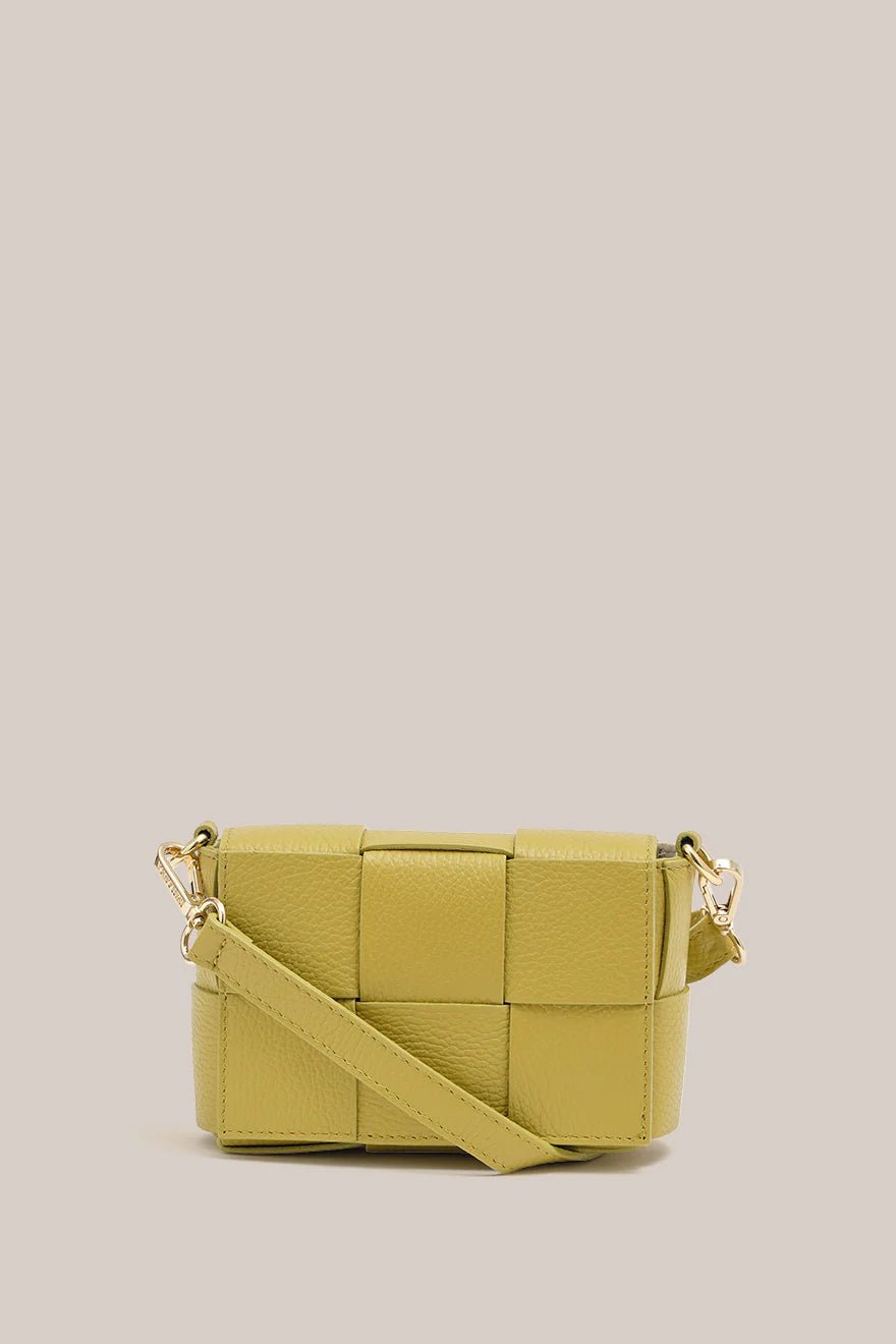 Margot Mini Woven Leather Bag - Pistachio - SODA Fashion Haus