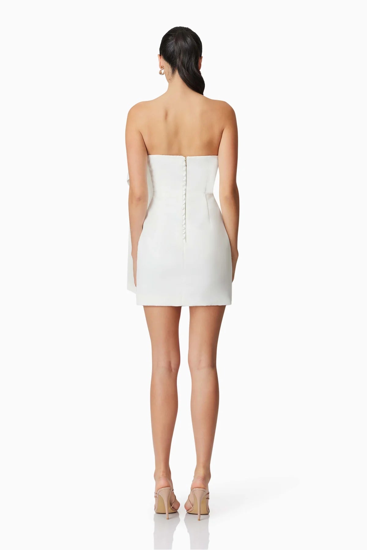 Marissa Bow Mini Dress - White - SODA Fashion Haus
