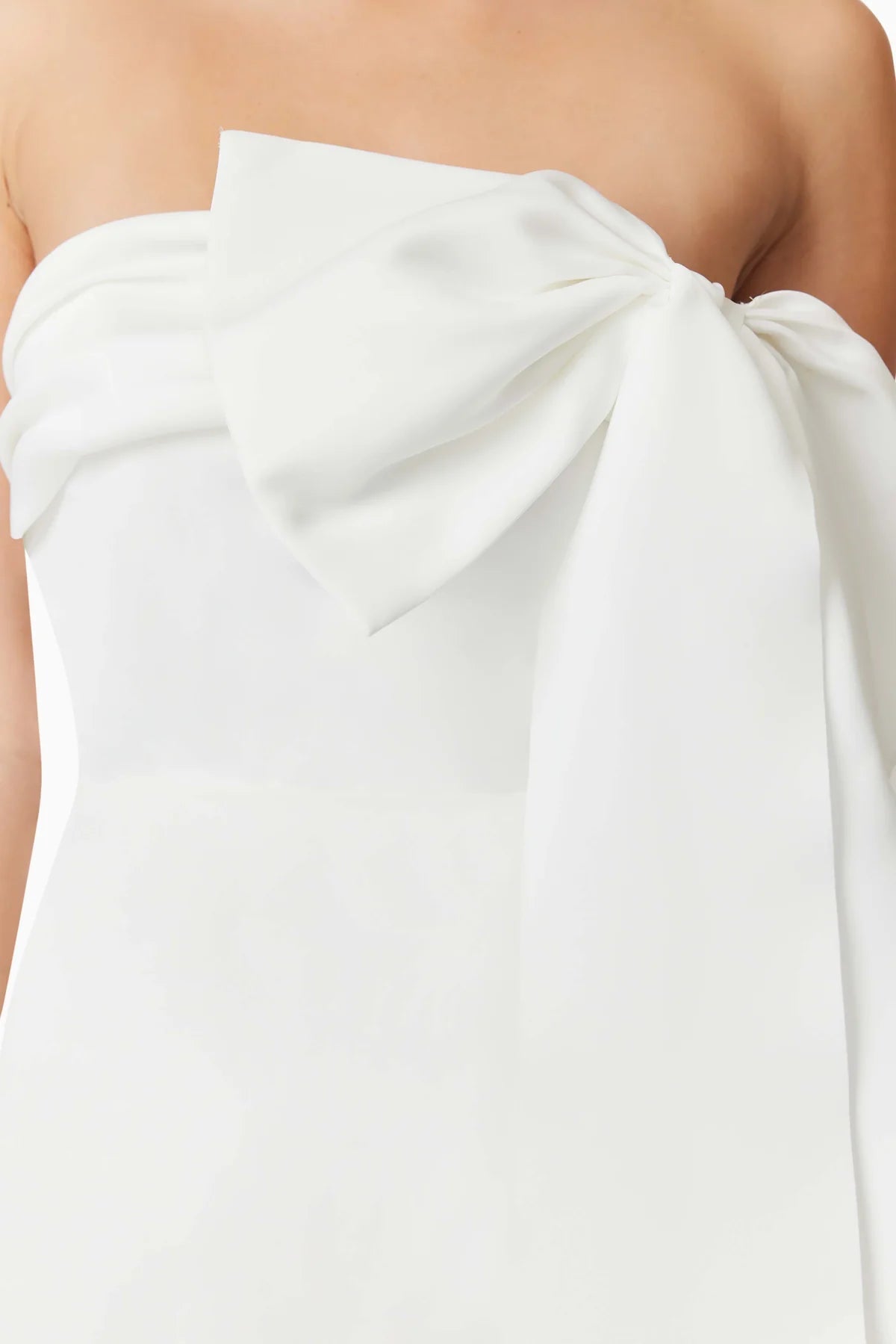 Marissa Bow Mini Dress - White - SODA Fashion Haus