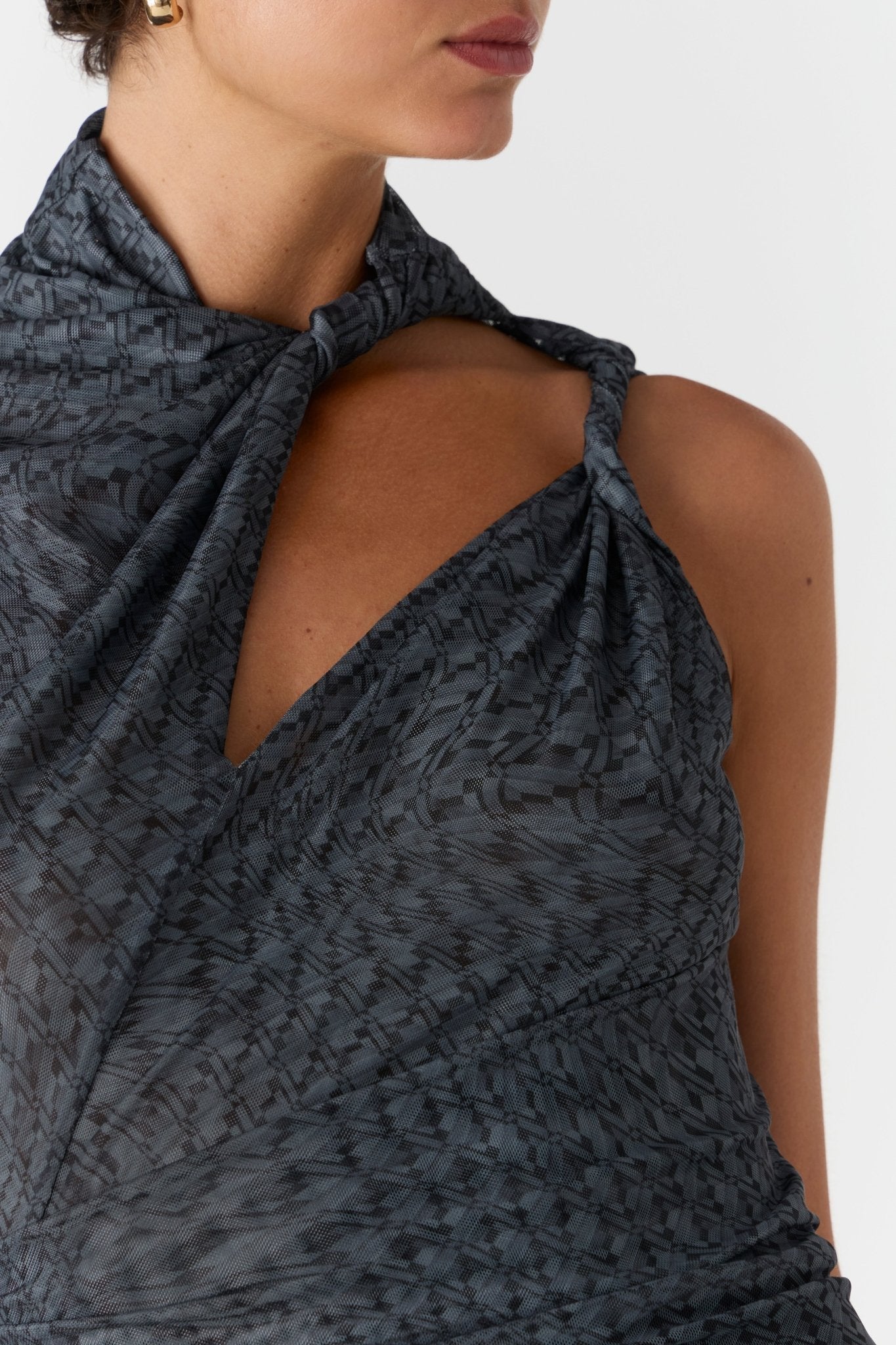 Misha Matrix Print Ink Dress - SODA Fashion Haus