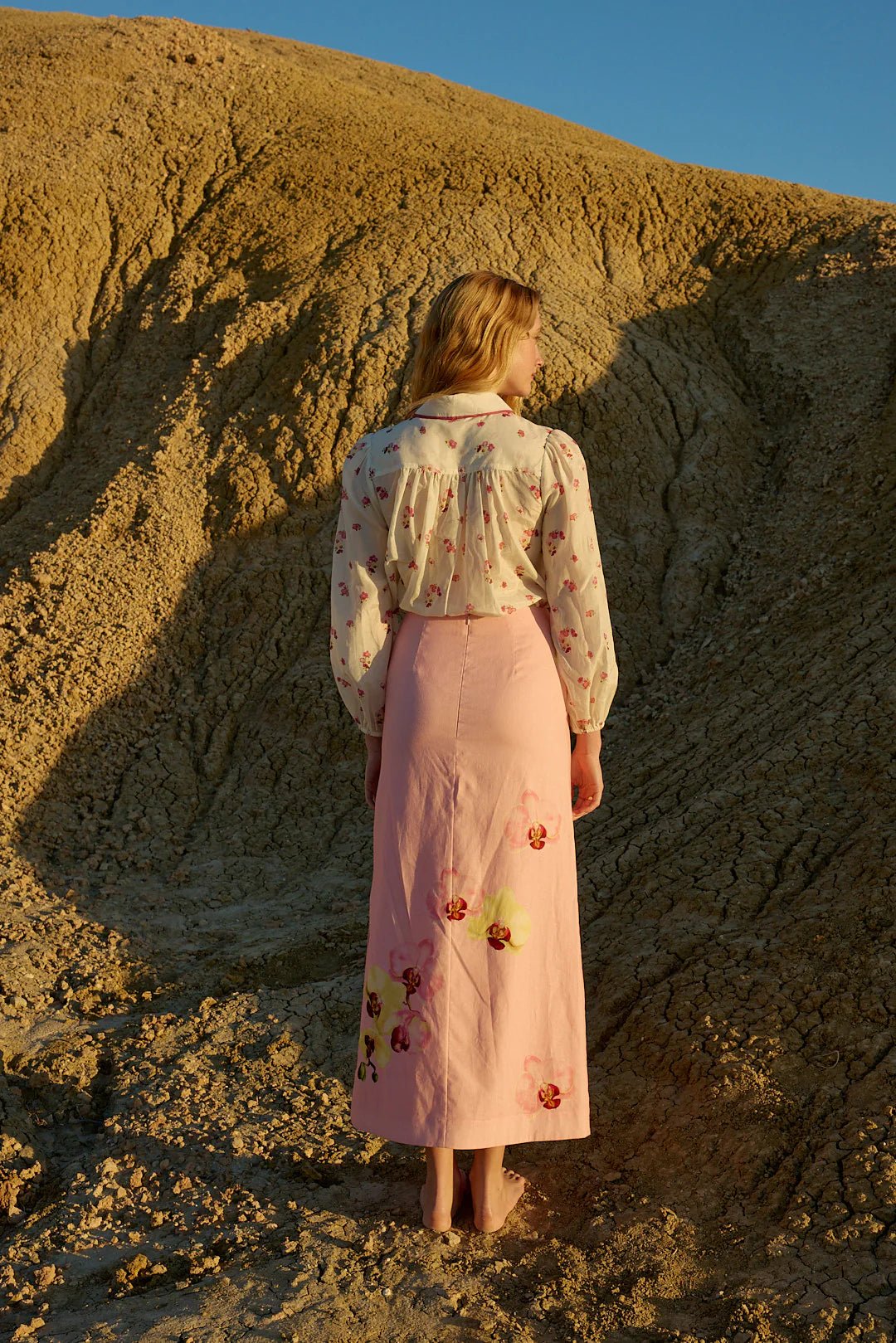 Nola Skirt in Icing Phalae by Aston Studio - Australian designer Skirt | SODA Fashion Haus