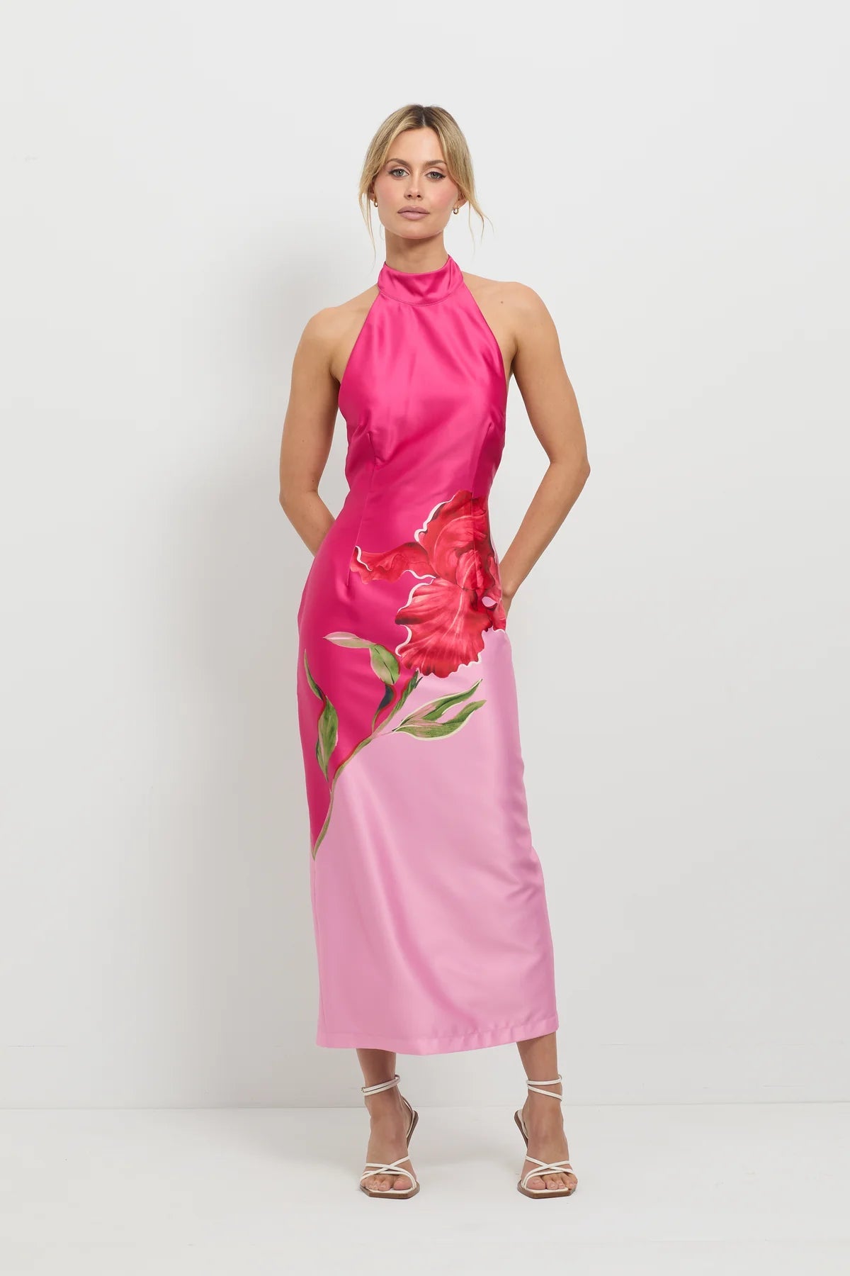 Pompon Halter Midi Dress - SODA Fashion Haus