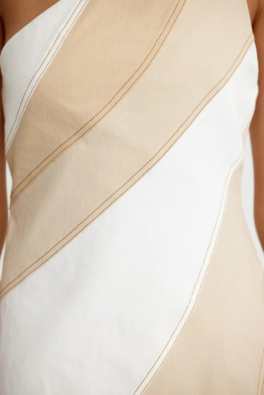 Saskia Mini Dress in Beige - SODA Fashion Haus