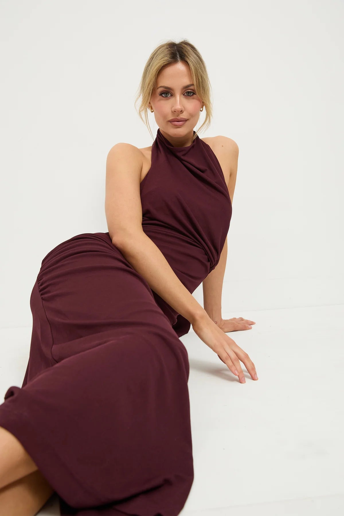 Scorched Midi in Cherry - SODA Fashion Haus