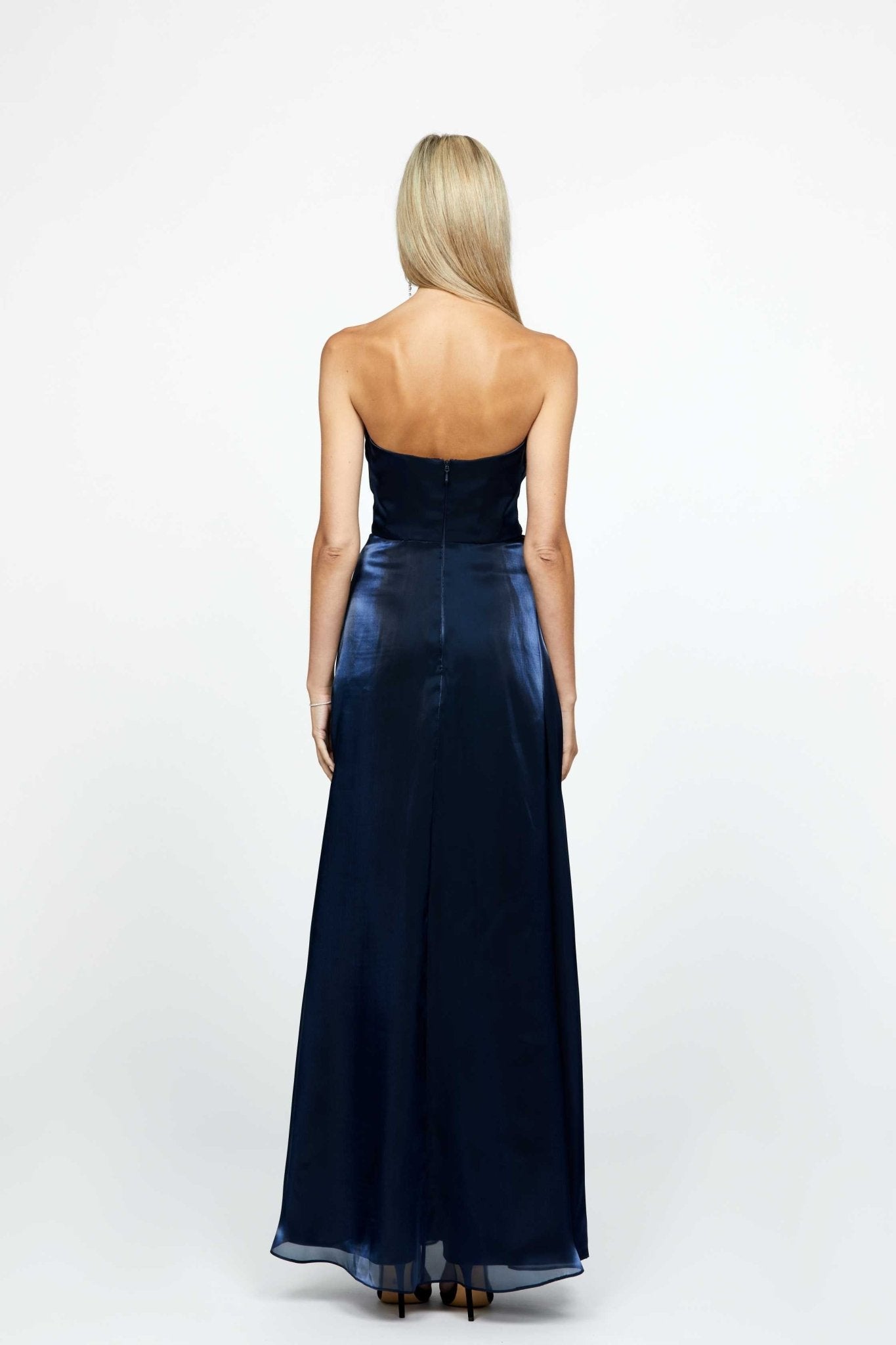 Shayna Gathered Overly Strapless Gown - SODA Fashion Haus