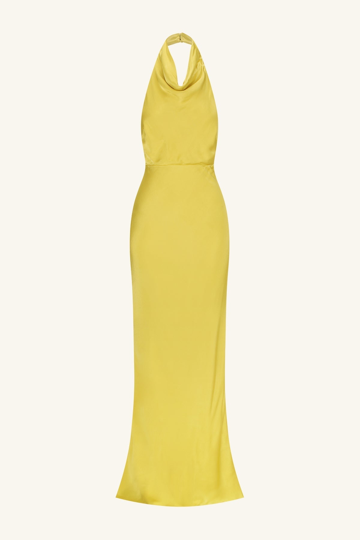 Sofia high cowl open back maxi dress - lime - SODA Fashion Haus