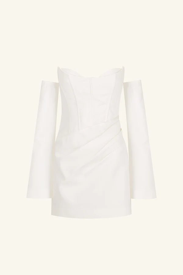 Strapless Draped Mini Dress - SODA Fashion Haus