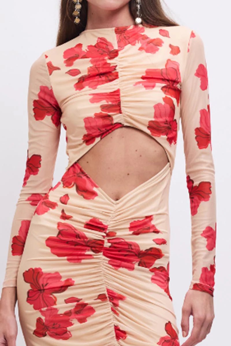 Suzie Floral Long Sleeve Reversible Maxi Dress - SODA Fashion Haus