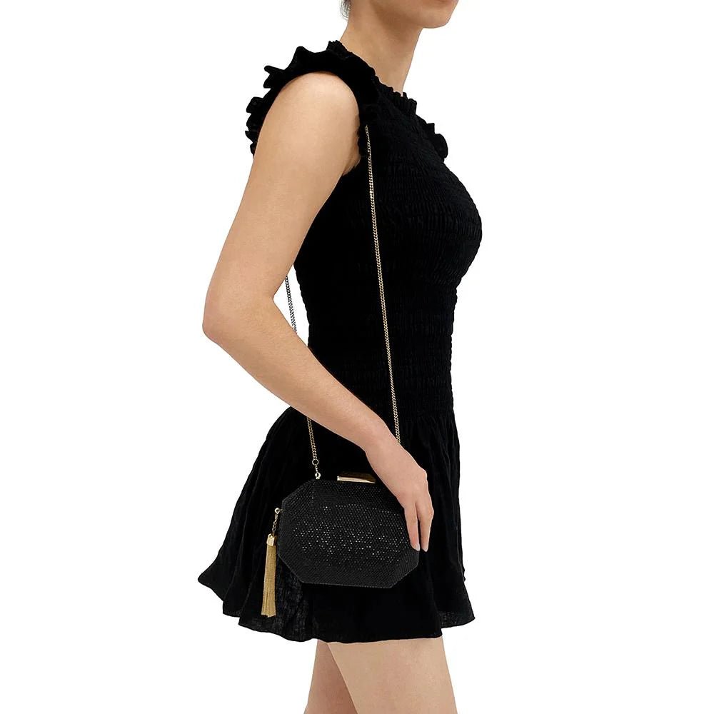 Tilly Hotfix Clutch with Tassel - SODA Fashion Haus