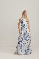 Willa asymmetrical gathered maxi dress - SODA Fashion Haus