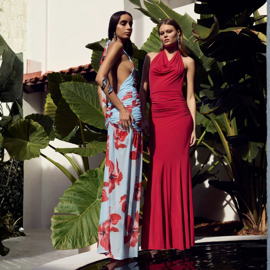 slim fit dress slacks Suboo Christy Pink Off Shoulder Maxi Dress - Pink main image 1
