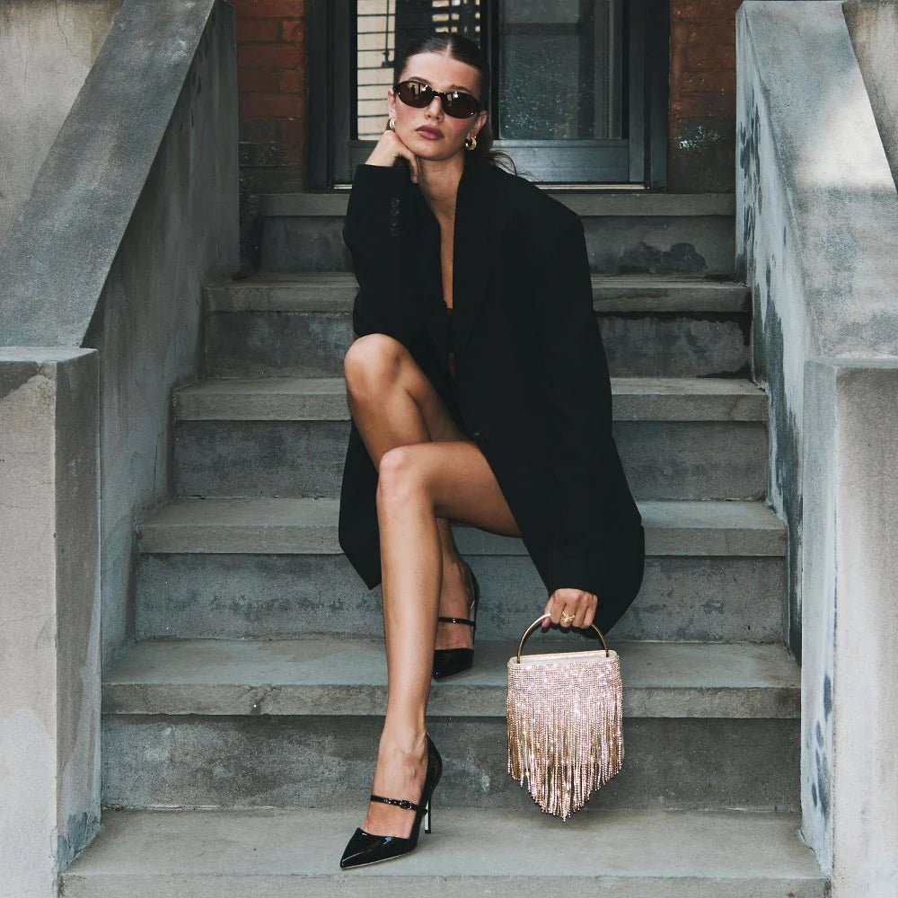Adina Crystal Fringe Bag - SODA Fashion Haus