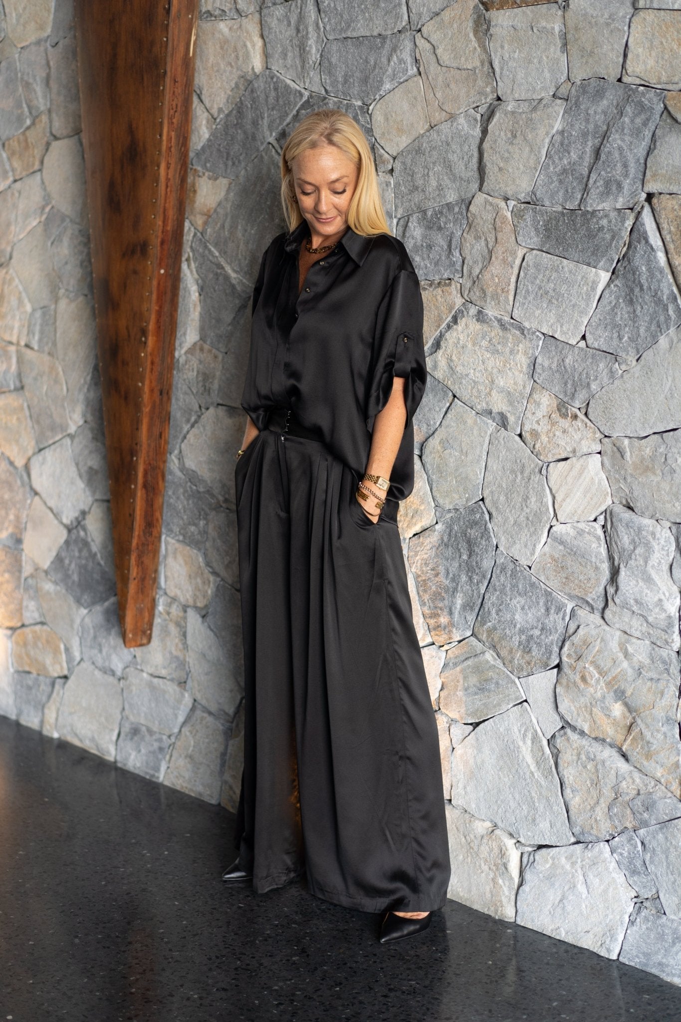 Amour Shirt - Black by Silk Degrees - Australian designer Shirt | SODA Fashion Haus