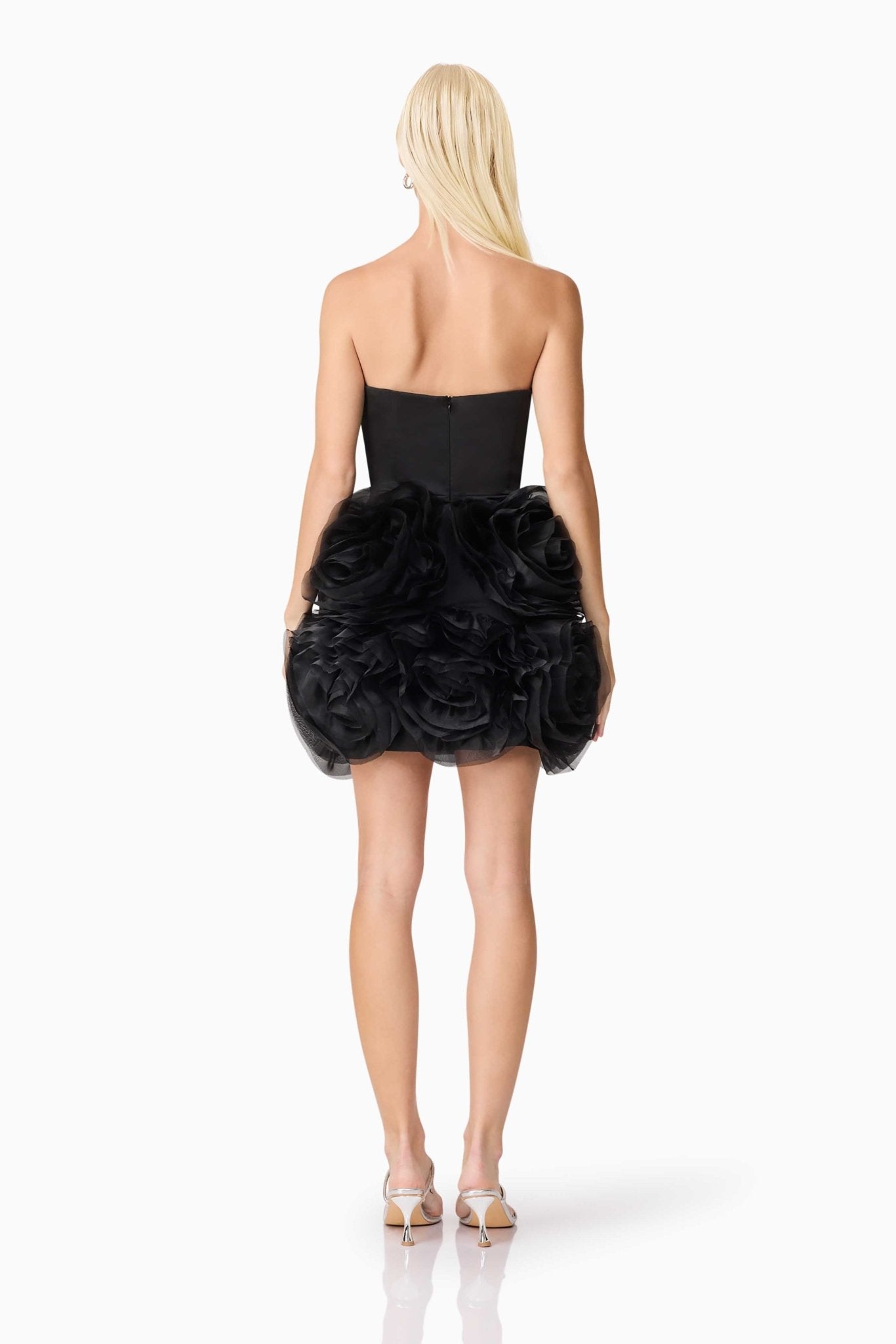 Asher Flower Mini Dress - Black - SODA Fashion Haus