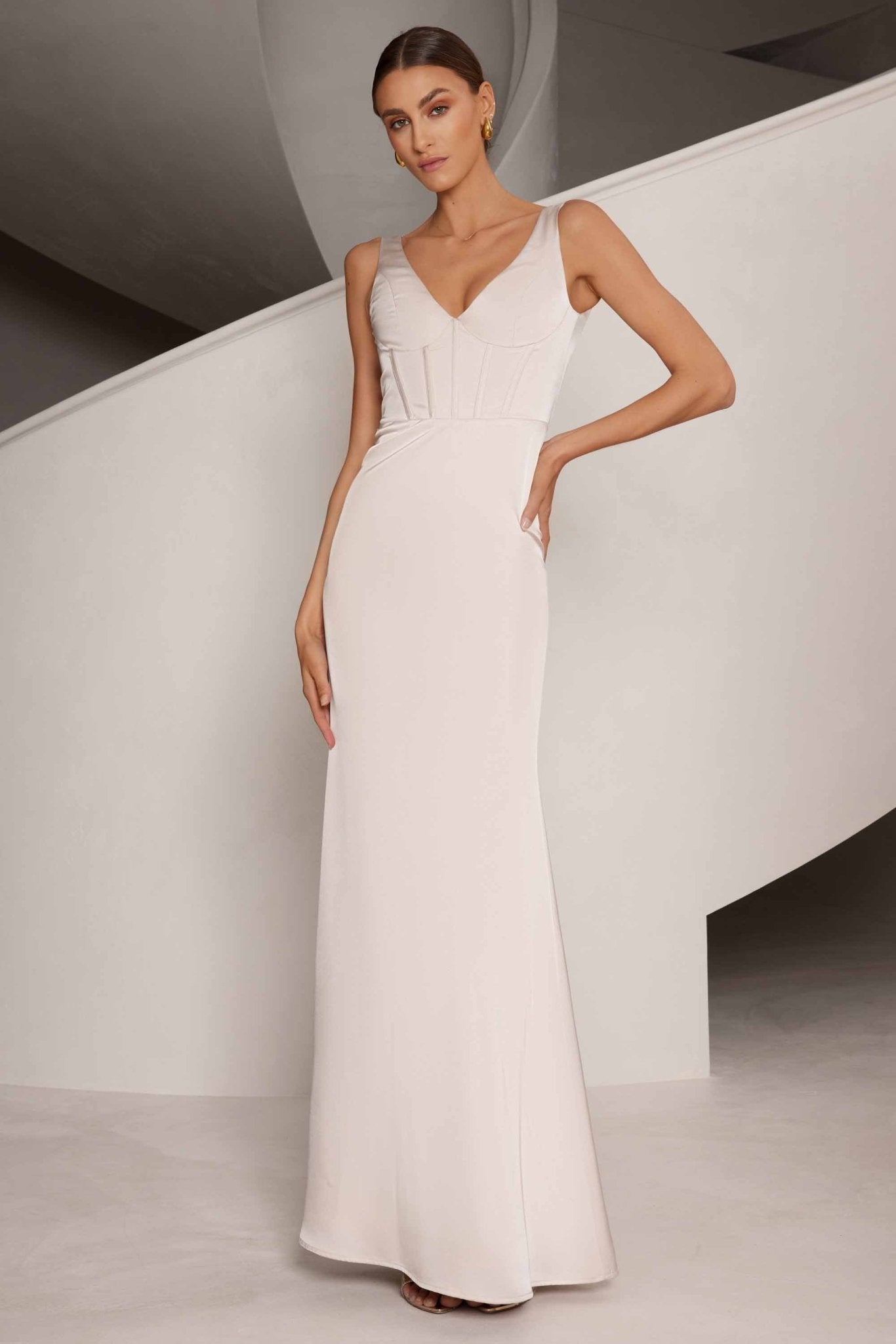 Athena Dress - Champagne - SODA Fashion Haus