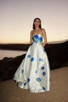 Audrey Dress in Foam Celeste - SODA Fashion Haus