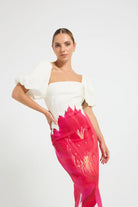 Aurelia Sleeve Midi Dress - SODA Fashion Haus