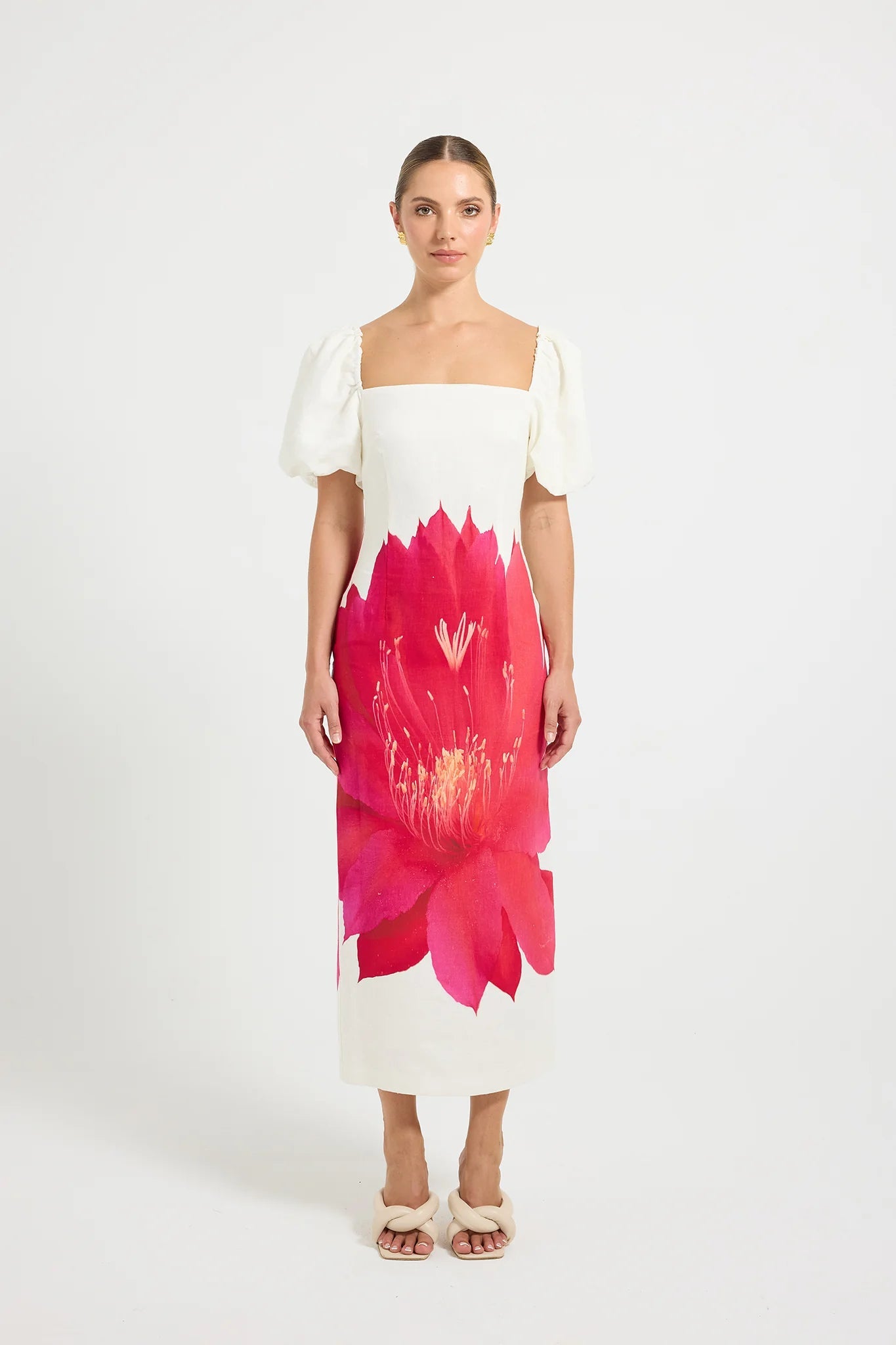 Aurelia Sleeve Midi Dress - SODA Fashion Haus