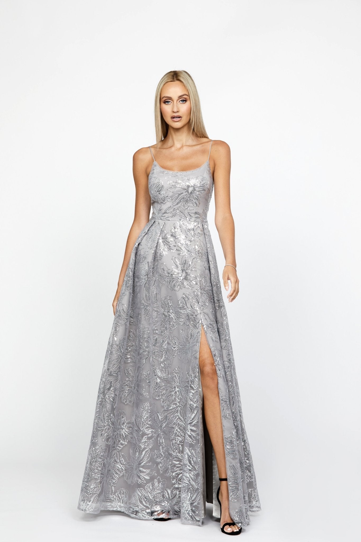 Bambie Scoop Neck Gown - SODA Fashion Haus