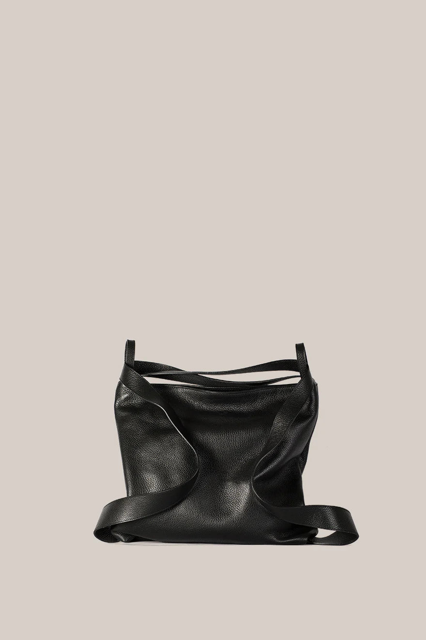 Bella 2 - in - 1 Leather Bag - Black - SODA Fashion Haus