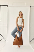 Bella XL 2 - in - 1 Leather Bag - Tan - SODA Fashion Haus